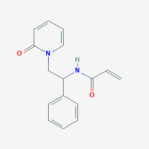 molecular formula C16H16N2O2 B2910643 N-[2-(2-Oxopyridin-1-yl)-1-phenylethyl]prop-2-enamide CAS No. 2411276-66-7