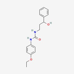 molecular formula C18H22N2O3 B2910651 1-(4-Ethoxyphenyl)-3-(3-hydroxy-3-phenylpropyl)urea CAS No. 1396761-73-1