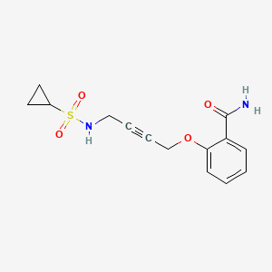 2-((4-(Cyclopropanesulfonamido)but-2-yn-1-yl)oxy)benzamide