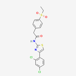 N-(4-(2,4-dichlorophenyl)thiazol-2-yl)-2-(4-(ethylsulfonyl)phenyl)acetamide