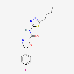N-(5-butyl-1,3,4-thiadiazol-2-yl)-5-(4-fluorophenyl)oxazole-2-carboxamide