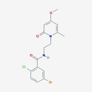5-bromo-2-chloro-N-(2-(4-methoxy-6-methyl-2-oxopyridin-1(2H)-yl)ethyl)benzamide