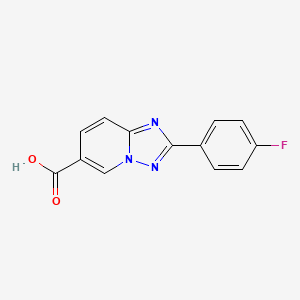 molecular formula C13H8FN3O2 B2910728 2-(4-Fluorophenyl)-[1,2,4]triazolo[1,5-A]pyridine-6-carboxylic acid CAS No. 1518353-53-1