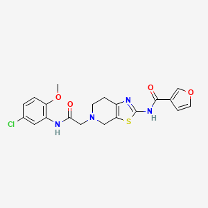 N-(5-(2-((5-chloro-2-methoxyphenyl)amino)-2-oxoethyl)-4,5,6,7-tetrahydrothiazolo[5,4-c]pyridin-2-yl)furan-3-carboxamide