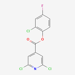 2-Chloro-4-fluorophenyl 2,6-dichloroisonicotinate
