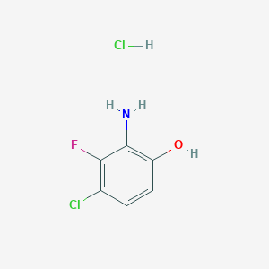 molecular formula C6H6Cl2FNO B2910744 2-Amino-4-chloro-3-fluorophenol;hydrochloride CAS No. 2260932-11-2