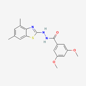 N'-(4,6-dimethyl-1,3-benzothiazol-2-yl)-3,5-dimethoxybenzohydrazide