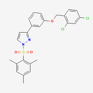 3-{3-[(2,4-dichlorobenzyl)oxy]phenyl}-1-(mesitylsulfonyl)-1H-pyrazole