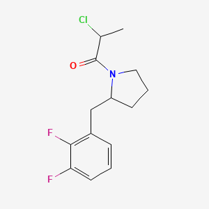 2-Chloro-1-[2-[(2,3-difluorophenyl)methyl]pyrrolidin-1-yl]propan-1-one