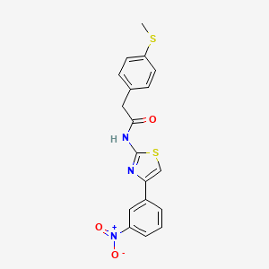 2-(4-(methylthio)phenyl)-N-(4-(3-nitrophenyl)thiazol-2-yl)acetamide