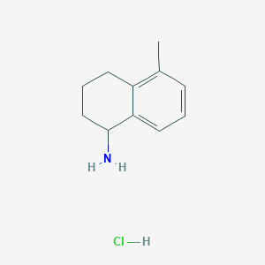 molecular formula C11H16ClN B2910770 5-Methyl-1,2,3,4-tetrahydronaphthalen-1-amine hydrochloride CAS No. 1989671-48-8