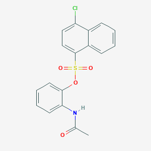 molecular formula C18H14ClNO4S B2910772 2-Acetamidophenyl 4-chloronaphthalene-1-sulfonate CAS No. 1018157-35-1