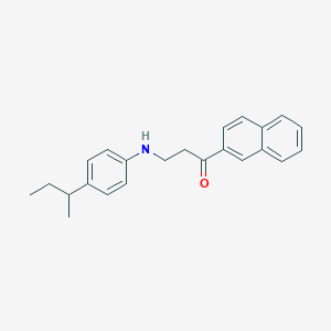 molecular formula C23H25NO B2910780 3-[4-(Sec-butyl)anilino]-1-(2-naphthyl)-1-propanone CAS No. 882748-30-3