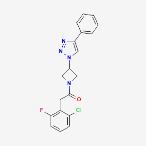 2-(2-chloro-6-fluorophenyl)-1-(3-(4-phenyl-1H-1,2,3-triazol-1-yl)azetidin-1-yl)ethanone