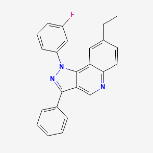 molecular formula C24H18FN3 B2910782 8-ethyl-1-(3-fluorophenyl)-3-phenyl-1H-pyrazolo[4,3-c]quinoline CAS No. 901044-37-9