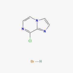 molecular formula C6H5BrClN3 B2910784 8-Chloroimidazo[1,2-a]pyrazine;hydrobromide CAS No. 937790-53-9