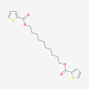 molecular formula C20H26O4S2 B291079 10-[(2-Thienylcarbonyl)oxy]decyl 2-thiophenecarboxylate 