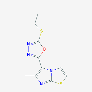 5-[5-(Ethylsulfanyl)-1,3,4-oxadiazol-2-yl]-6-methylimidazo[2,1-b][1,3]thiazole