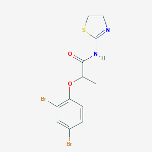 molecular formula C12H10Br2N2O2S B291080 2-(2,4-dibromophenoxy)-N-(1,3-thiazol-2-yl)propanamide 