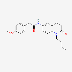 molecular formula C22H26N2O3 B2910811 N-(1-butyl-2-oxo-1,2,3,4-tetrahydroquinolin-6-yl)-2-(4-methoxyphenyl)acetamide CAS No. 954684-11-8