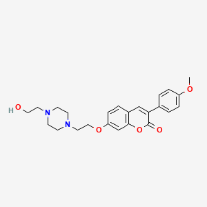 molecular formula C24H28N2O5 B2910815 7-[2-[4-(2-Hydroxyethyl)piperazin-1-yl]ethoxy]-3-(4-methoxyphenyl)chromen-2-one CAS No. 903189-56-0