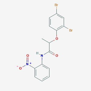 molecular formula C15H12Br2N2O4 B291082 2-(2,4-dibromophenoxy)-N-{2-nitrophenyl}propanamide 