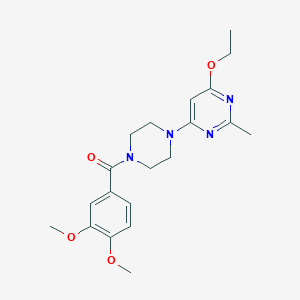 4-[4-(3,4-dimethoxybenzoyl)piperazin-1-yl]-6-ethoxy-2-methylpyrimidine