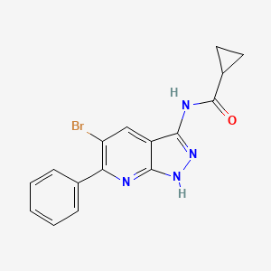 N-(5-bromo-6-phenyl-1H-pyrazolo[3,4-b]pyridin-3-yl)cyclopropanecarboxamide
