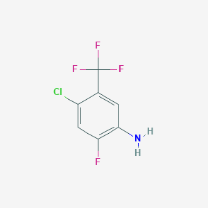 molecular formula C7H4ClF4N B2910826 4-Chloro-2-fluoro-5-(trifluoromethyl)aniline CAS No. 1805524-41-7