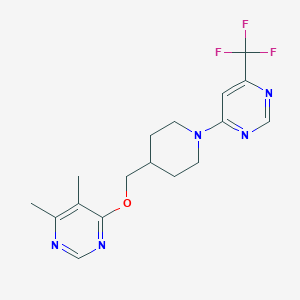 4,5-Dimethyl-6-((1-(6-(trifluoromethyl)pyrimidin-4-yl)piperidin-4-yl)methoxy)pyrimidine