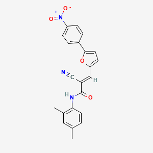 molecular formula C22H17N3O4 B2910850 (2E)-2-cyano-N-(2,4-dimethylphenyl)-3-[5-(4-nitrophenyl)furan-2-yl]prop-2-enamide CAS No. 868154-45-4