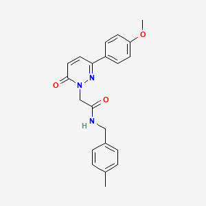 molecular formula C21H21N3O3 B2910867 2-[3-(4-methoxyphenyl)-6-oxopyridazin-1-yl]-N-[(4-methylphenyl)methyl]acetamide CAS No. 941882-90-2