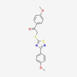 1-(4-Methoxyphenyl)-2-((3-(4-methoxyphenyl)-1,2,4-thiadiazol-5-yl)thio)ethanone