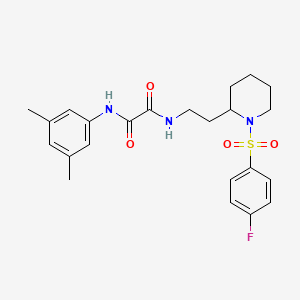 N1-(3,5-dimethylphenyl)-N2-(2-(1-((4-fluorophenyl)sulfonyl)piperidin-2-yl)ethyl)oxalamide