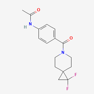 molecular formula C16H18F2N2O2 B2910880 N-(4-(1,1-difluoro-6-azaspiro[2.5]octane-6-carbonyl)phenyl)acetamide CAS No. 2195939-45-6