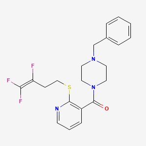 (4-Benzylpiperazino){2-[(3,4,4-trifluoro-3-butenyl)sulfanyl]-3-pyridinyl}methanone