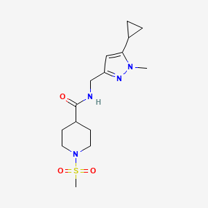 N-((5-cyclopropyl-1-methyl-1H-pyrazol-3-yl)methyl)-1-(methylsulfonyl)piperidine-4-carboxamide