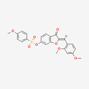 (Z)-2-(2,4-dimethoxybenzylidene)-3-oxo-2,3-dihydrobenzofuran-6-yl 4-methoxybenzenesulfonate