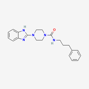 4-(1H-benzo[d]imidazol-2-yl)-N-(3-phenylpropyl)piperazine-1-carboxamide