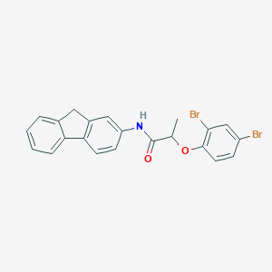 molecular formula C22H17Br2NO2 B291090 2-(2,4-dibromophenoxy)-N-(9H-fluoren-2-yl)propanamide 