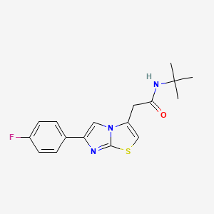 N-(tert-butyl)-2-(6-(4-fluorophenyl)imidazo[2,1-b]thiazol-3-yl)acetamide