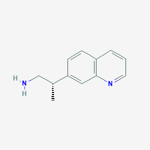 molecular formula C12H14N2 B2910910 (2S)-2-Quinolin-7-ylpropan-1-amine CAS No. 2248199-46-2