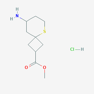 molecular formula C10H18ClNO2S B2910911 Methyl 8-amino-5-thiaspiro[3.5]nonane-2-carboxylate hydrochloride CAS No. 2137573-45-4