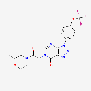 molecular formula C19H19F3N6O4 B2910924 6-(2-(2,6-dimethylmorpholino)-2-oxoethyl)-3-(4-(trifluoromethoxy)phenyl)-3H-[1,2,3]triazolo[4,5-d]pyrimidin-7(6H)-one CAS No. 893924-40-8