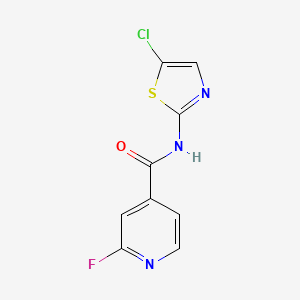 molecular formula C9H5ClFN3OS B2910929 N-(5-chloro-1,3-thiazol-2-yl)-2-fluoropyridine-4-carboxamide CAS No. 1384667-09-7
