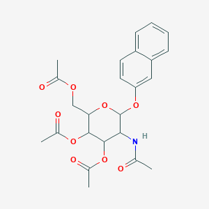molecular formula C24H27NO9 B2910931 (5-Acetamido-3,4-diacetyloxy-6-naphthalen-2-yloxyoxan-2-yl)methyl acetate CAS No. 1095323-45-7