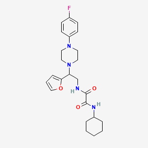 N1-cyclohexyl-N2-(2-(4-(4-fluorophenyl)piperazin-1-yl)-2-(furan-2-yl)ethyl)oxalamide