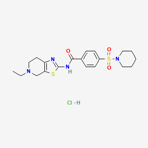 N-(5-ethyl-4,5,6,7-tetrahydrothiazolo[5,4-c]pyridin-2-yl)-4-(piperidin-1-ylsulfonyl)benzamide hydrochloride