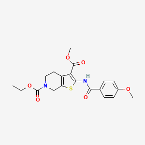 6-ethyl 3-methyl 2-(4-methoxybenzamido)-4,5-dihydrothieno[2,3-c]pyridine-3,6(7H)-dicarboxylate