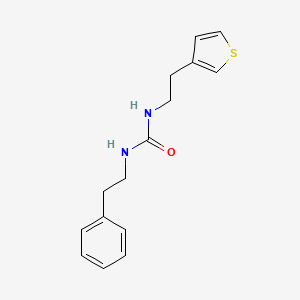molecular formula C15H18N2OS B2910957 1-Phenethyl-3-(2-(thiophen-3-yl)ethyl)urea CAS No. 1251609-70-7